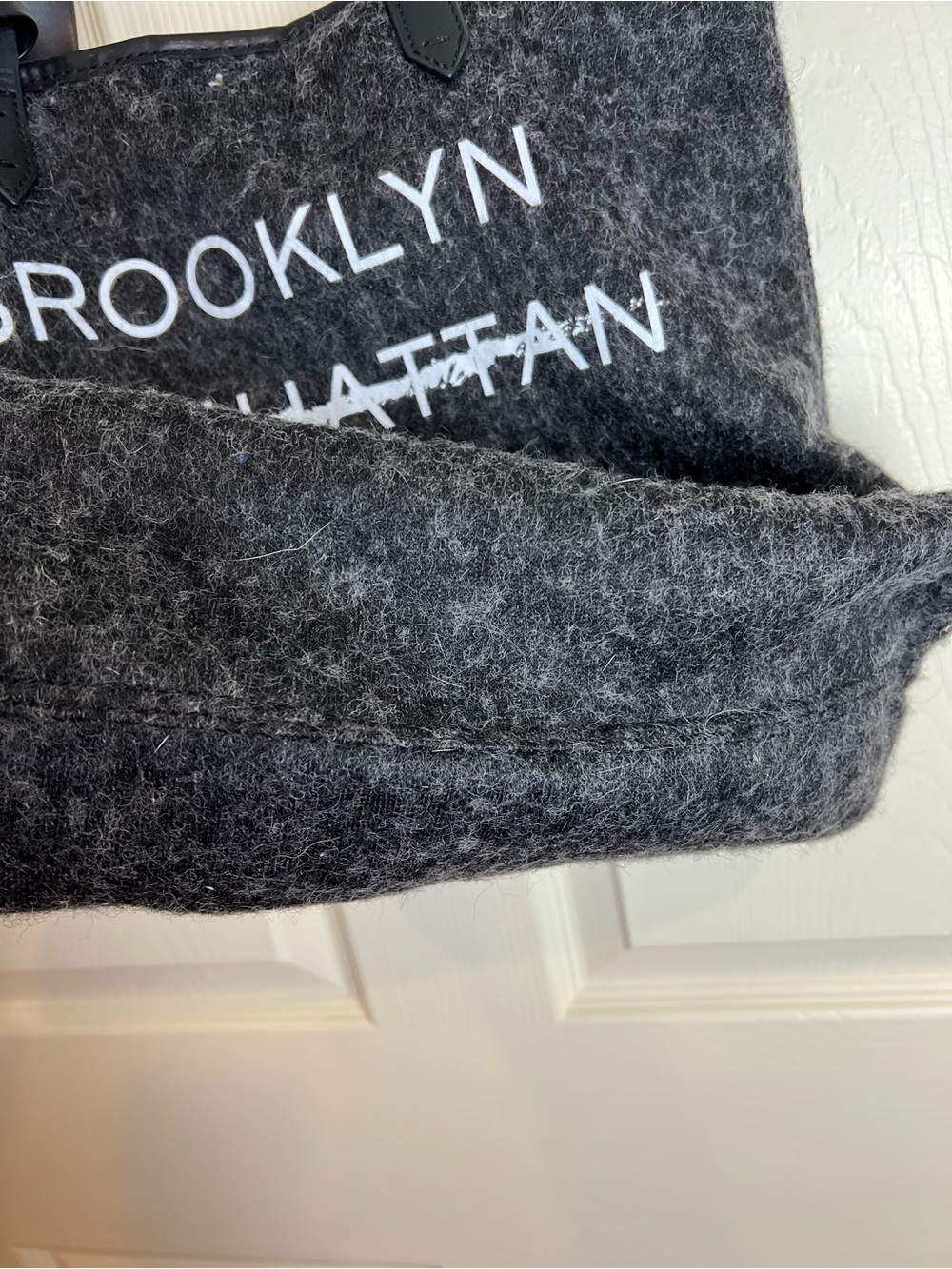 Kelsi Dagger Brooklyn Wool Felt Tote Bag in Charcoal Gray - Picture 12 of 12